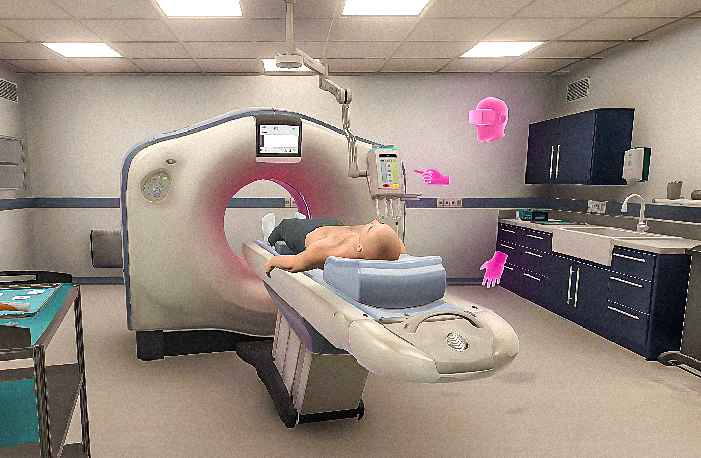 MRI scan performed in VR