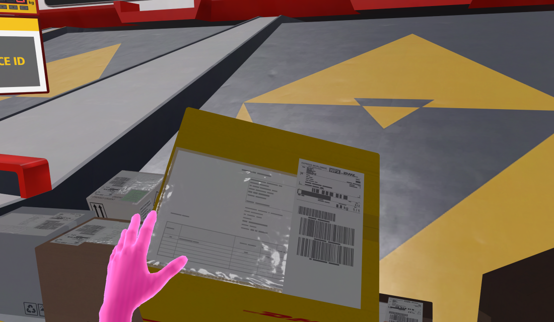 sorting parcels at DHL