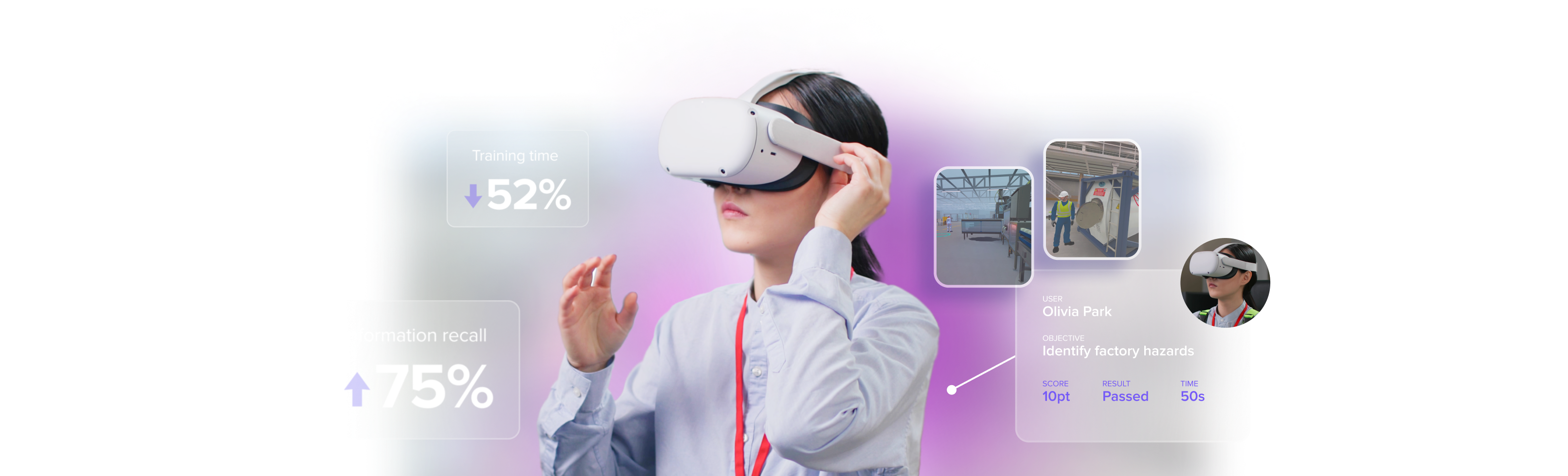 Woman wearing Oculus Quest Headset