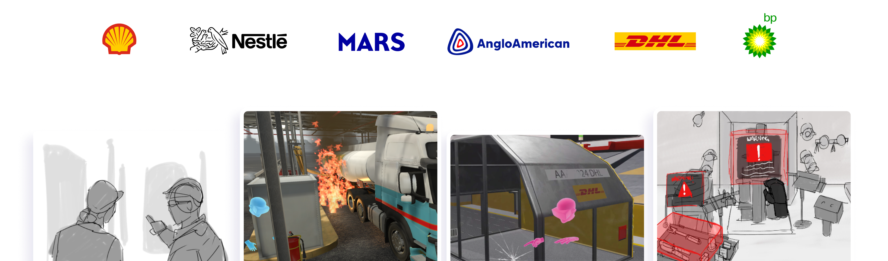 VR case studies and customer logos