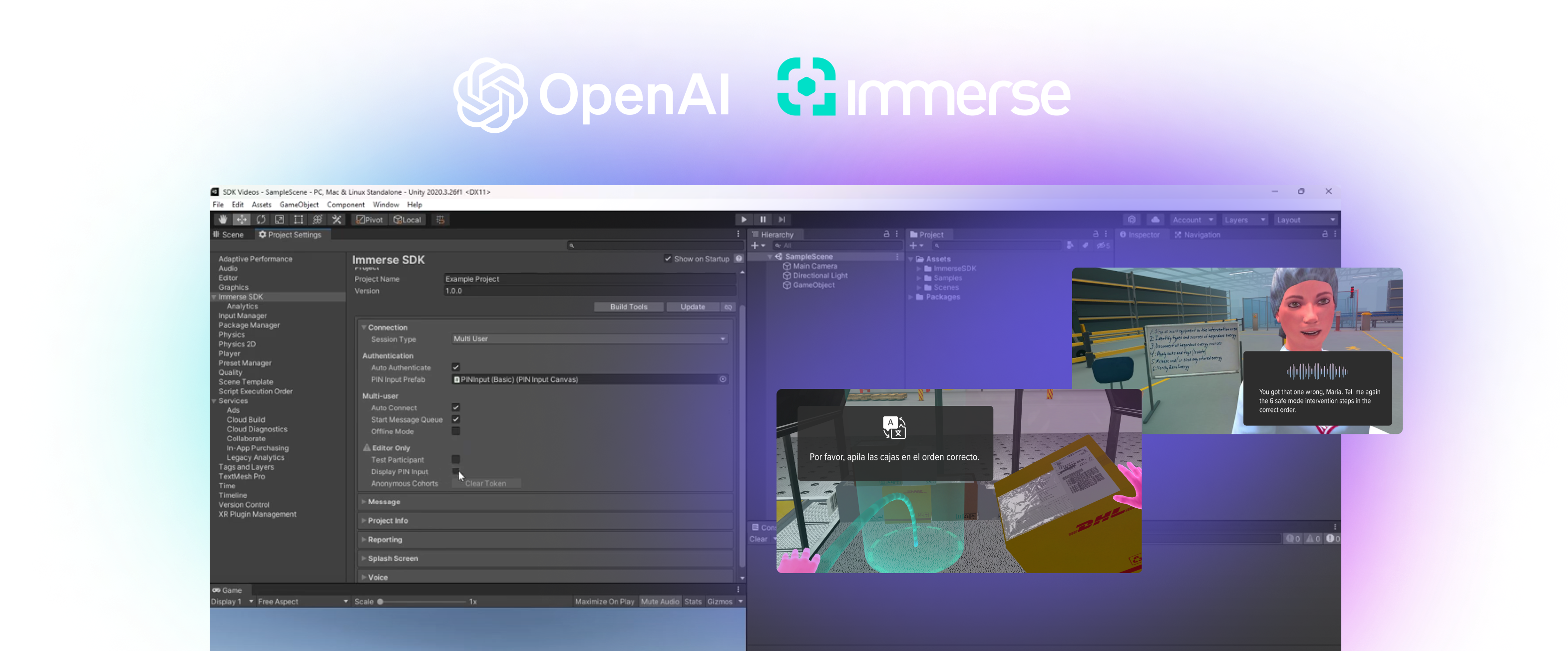 Open AI and Immerse SDK integration