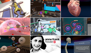 Education VR content thumbnails